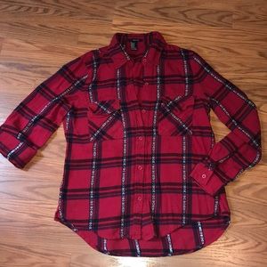 Forever21 Size L Long sleeve plaid button-up shirt